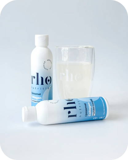 Rho Nutrition Liposomal Collagen Peptides - High-Absorption Liquid Collagen Supplement - Supports Skin Elasticity, Joint Health, and Overall Vitality for Healthy Aging, 5 fl oz